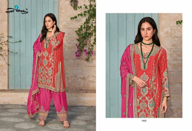 Afgani By Your Choice Embroidery Chinon Designer Salwar Kameez Wholesale Market In Surat
